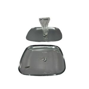 MILBERN CREATIONS 10" Mid Century Modern Chrome Atomic Serving Dish Tray Handle